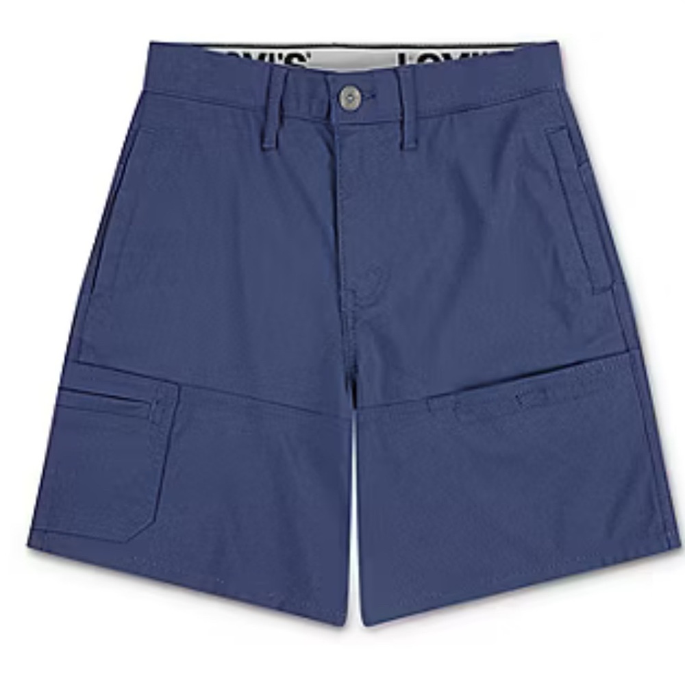 Levi's Boys Blue Utility Cargo Adjustable waist Shorts